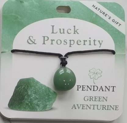 Natures Gift Jewelry Healing Pendant Green Aventurine- Luck & Prosperity