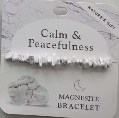 Natures Gift Jewelry Healing Gem-Chip Bracelet Magnesite- Calm & Peacefulness