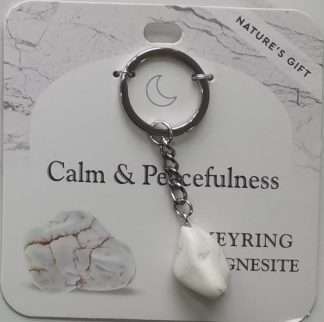 Natures Gift Jewelry Healing Keyring Magnesite- Calm & Peacefulness