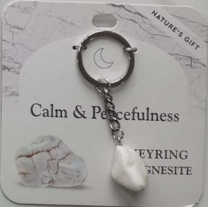 Natures Gift Jewelry Healing Keyring Magnesite- Calm & Peacefulness