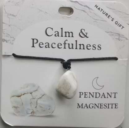 Natures Gift Jewelry Healing Pendant Magnesite- Calm & Peacefulness