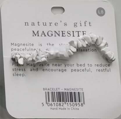 Natures Gift Jewelry Healing Gem-Chip Bracelet Magnesite- Calm & Peacefulness - Image 5