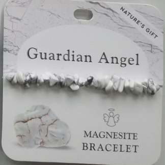 Natures Gift Jewelry Wishing Gem-Chip Bracelet Magnesite- Guardian Angel