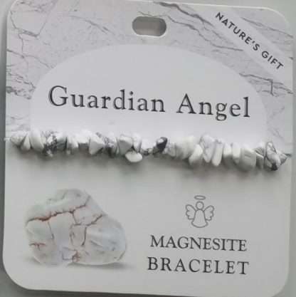 Natures Gift Jewelry Wishing Gem-Chip Bracelet Magnesite- Guardian Angel