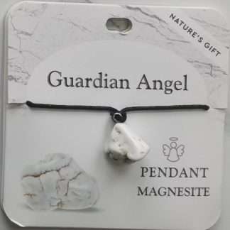 Natures Gift Jewelry Wishing Pendant Magnesite- Guardian Angel