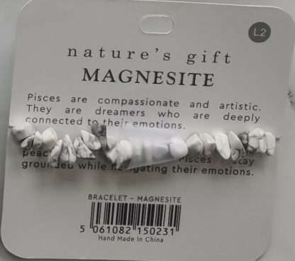 Natures Gift Jewelry Zodiac Gem-Chip Bracelet Magnesite- Pisces - Image 5
