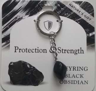 Natures Gift Jewelry Healing Keyring Obsidian- Protection & Strength