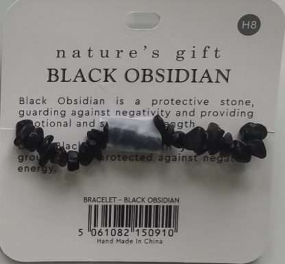 Natures Gift Jewelry Healing Gem-Chip Bracelet Obsidian- Protection & Strength - Image 5