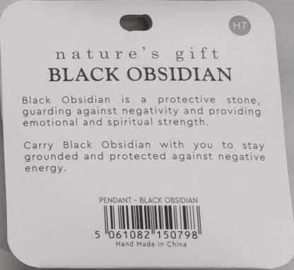 Natures Gift Jewelry Healing Pendant Obsidian- Protection & Strength - Image 5