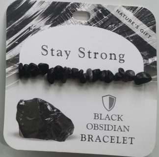 Natures Gift Jewelry Wishing Gem-Chip Bracelet Obsidian- Stay Strong
