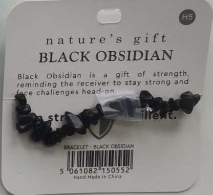 Natures Gift Jewelry Wishing Gem-Chip Bracelet Obsidian- Stay Strong - Image 5