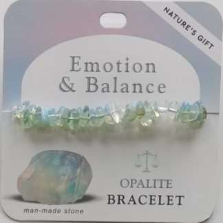 Natures Gift Jewelry Healing Gem-Chip Bracelet Opalite- Emotion & Balance