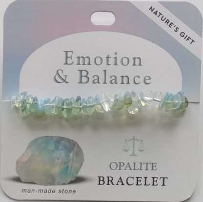 Natures Gift Jewelry Healing Gem-Chip Bracelet Opalite- Emotion & Balance
