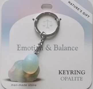 Natures Gift Jewelry Healing Keyring Opalite- Emotion & Balance