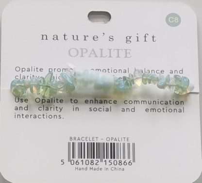 Natures Gift Jewelry Healing Gem-Chip Bracelet Opalite- Emotion & Balance - Image 5