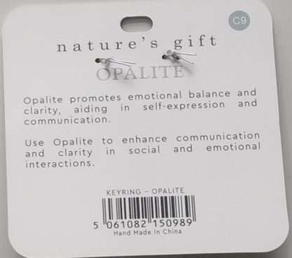 Natures Gift Jewelry Healing Keyring Opalite- Emotion & Balance - Image 5