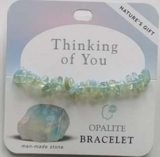 Natures Gift Jewelry Wishing Gem-Chip Bracelet Opalite- Thinking of You