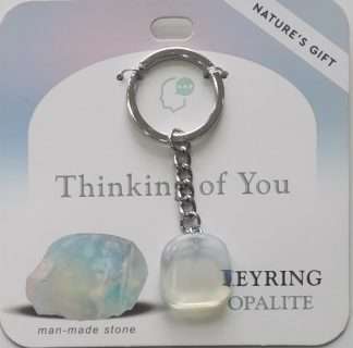 Natures Gift Jewelry Wishing Keyring Opalite- Thinking of You