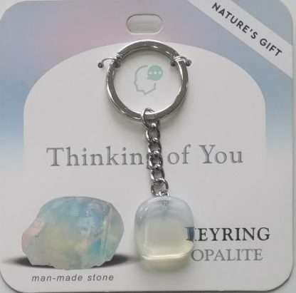 Natures Gift Jewelry Wishing Keyring Opalite- Thinking of You