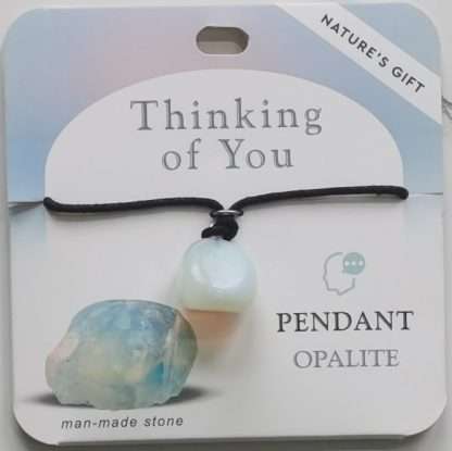 Natures Gift Jewelry Wishing Pendant Opalite- Thinking of You