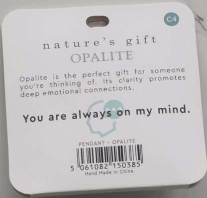 Natures Gift Jewelry Wishing Pendant Opalite- Thinking of You - Image 5