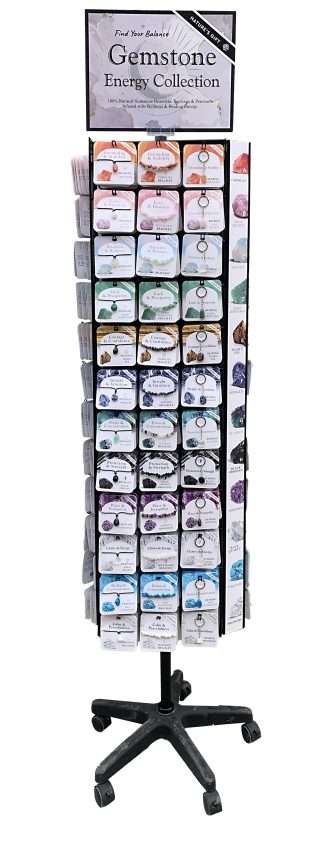 Natures Gift Full Spinner- Pendants, Bracelets & Keyrings- Free Stand- stock value $1512
