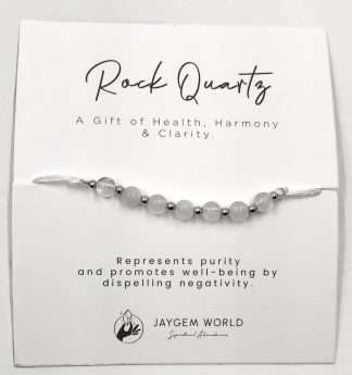 Gemstone Bead Bracelets Clear Quartz