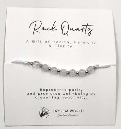 Gemstone Bead Bracelets Clear Quartz