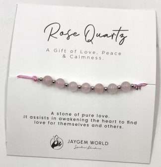Gemstone Bead Bracelets Rose Quartz
