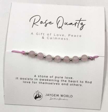 Gemstone Bead Bracelets Rose Quartz