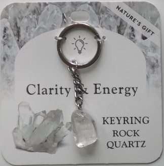 Natures Gift Jewelry Healing Keyring Rock Quartz- Clarity & Energy