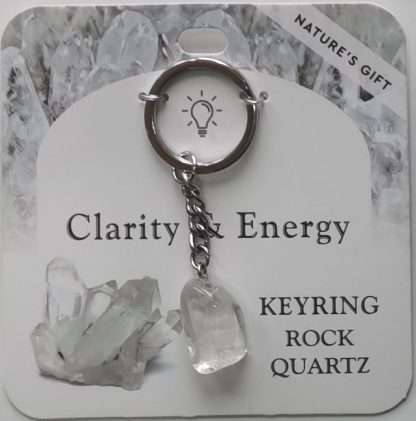 Natures Gift Jewelry Healing Keyring Rock Quartz- Clarity & Energy