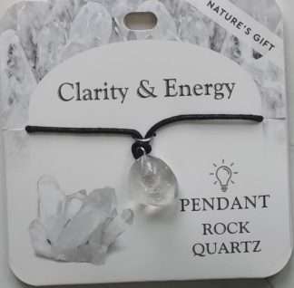 Natures Gift Jewelry Healing Pendant Rock Quartz- Clarity & Energy