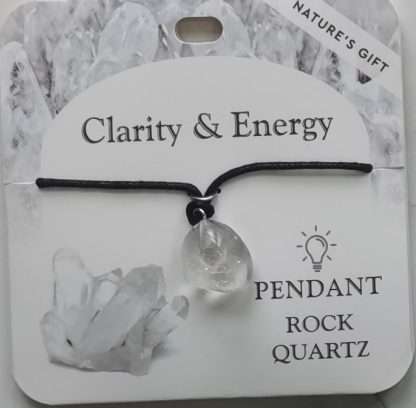 Natures Gift Jewelry Healing Pendant Rock Quartz- Clarity & Energy