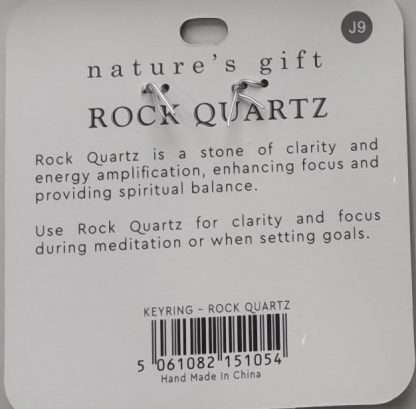 Natures Gift Jewelry Healing Keyring Rock Quartz- Clarity & Energy - Image 5
