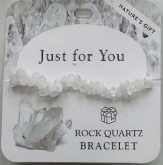 Natures Gift Jewelry Wishing Gem-Chip Bracelet Rock Quartz- Just for You