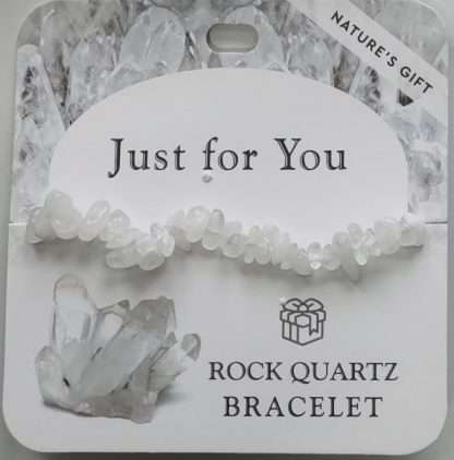 Natures Gift Jewelry Wishing Gem-Chip Bracelet Rock Quartz- Just for You