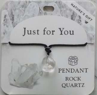Natures Gift Jewelry Wishing Pendant Rock Quartz- Just for You