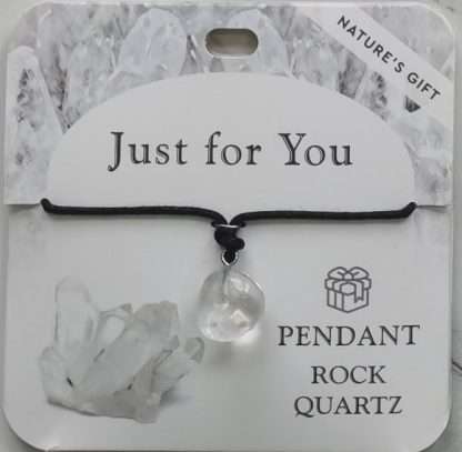 Natures Gift Jewelry Wishing Pendant Rock Quartz- Just for You