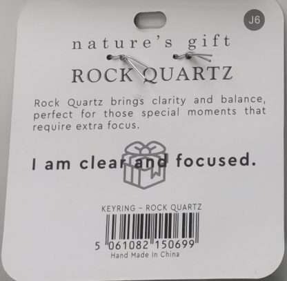 Natures Gift Jewelry Wishing Keyring Rock Quartz- Just for You - Image 5