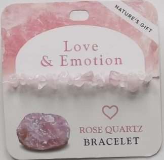 Natures Gift Jewelry Healing Gem-Chip Bracelet Rose Quartz- Love & Emotion