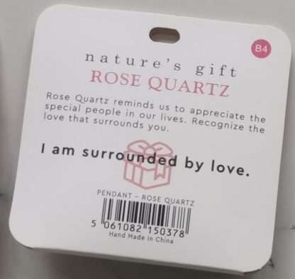 Natures Gift Jewelry Wishing Pendant Rose Quartz- Someone Special - Image 5