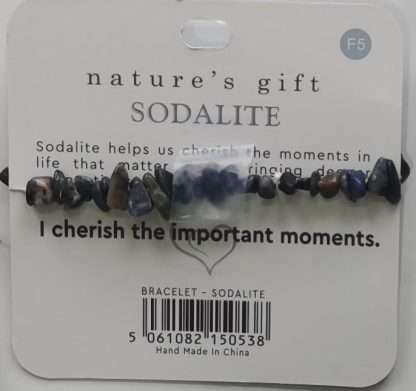 Natures Gift Jewelry Wishing Gem-Chip Bracelet Sodalite- Cherished Moments - Image 5