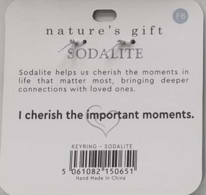 Natures Gift Jewelry Wishing Keyring Sodalite- Cherished Moments - Image 5