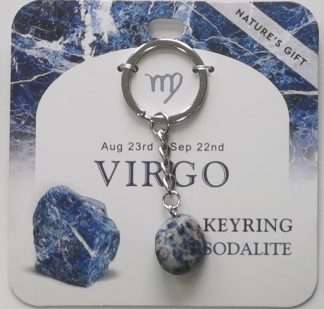 Natures Gift Jewelry Zodiac Keyring Sodalite- Virgo