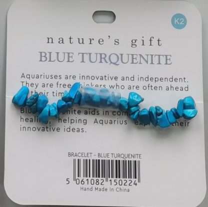Natures Gift Jewelry Zodiac Gem-Chip Bracelet Turquenite- Aquarius - Image 5