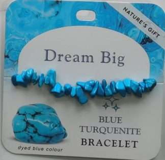 Natures Gift Jewelry Wishing Gem-Chip Bracelet Turquenite- Dream Big