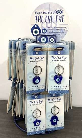 Evil Eye Keyring Full Stand- Free Stand