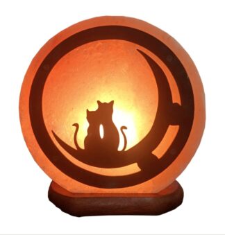 Cats & Moon Salt Lamp