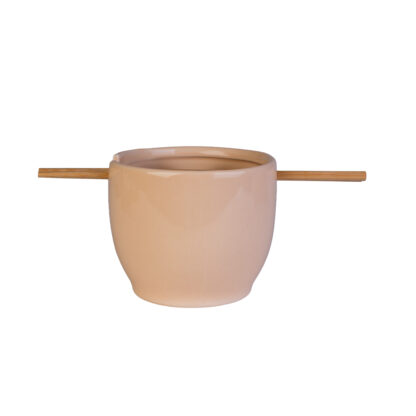 Boobs Ceramic Noodle Bowl with Bamboo Chopsticks - Image 3